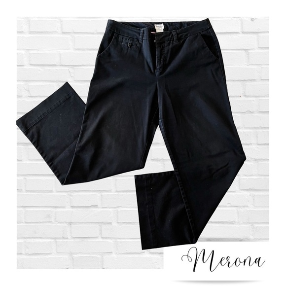 Merona Ultimate Black Chino Style Dress Pants Women’s Size 12 - Picture 1 of 7